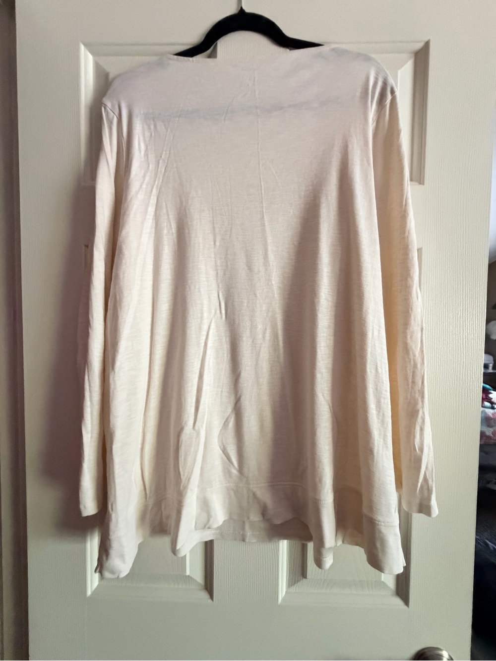 J. Jill Cream Long-Sleeve Scoop Neck Top - Picture 2 of 5